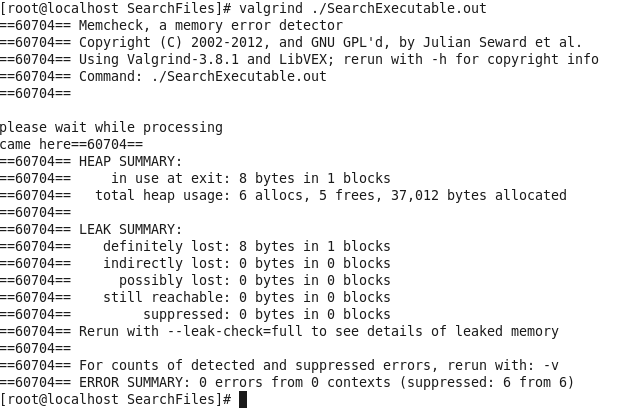 find memory leak in C/C++ code using Valgrind tool on linux